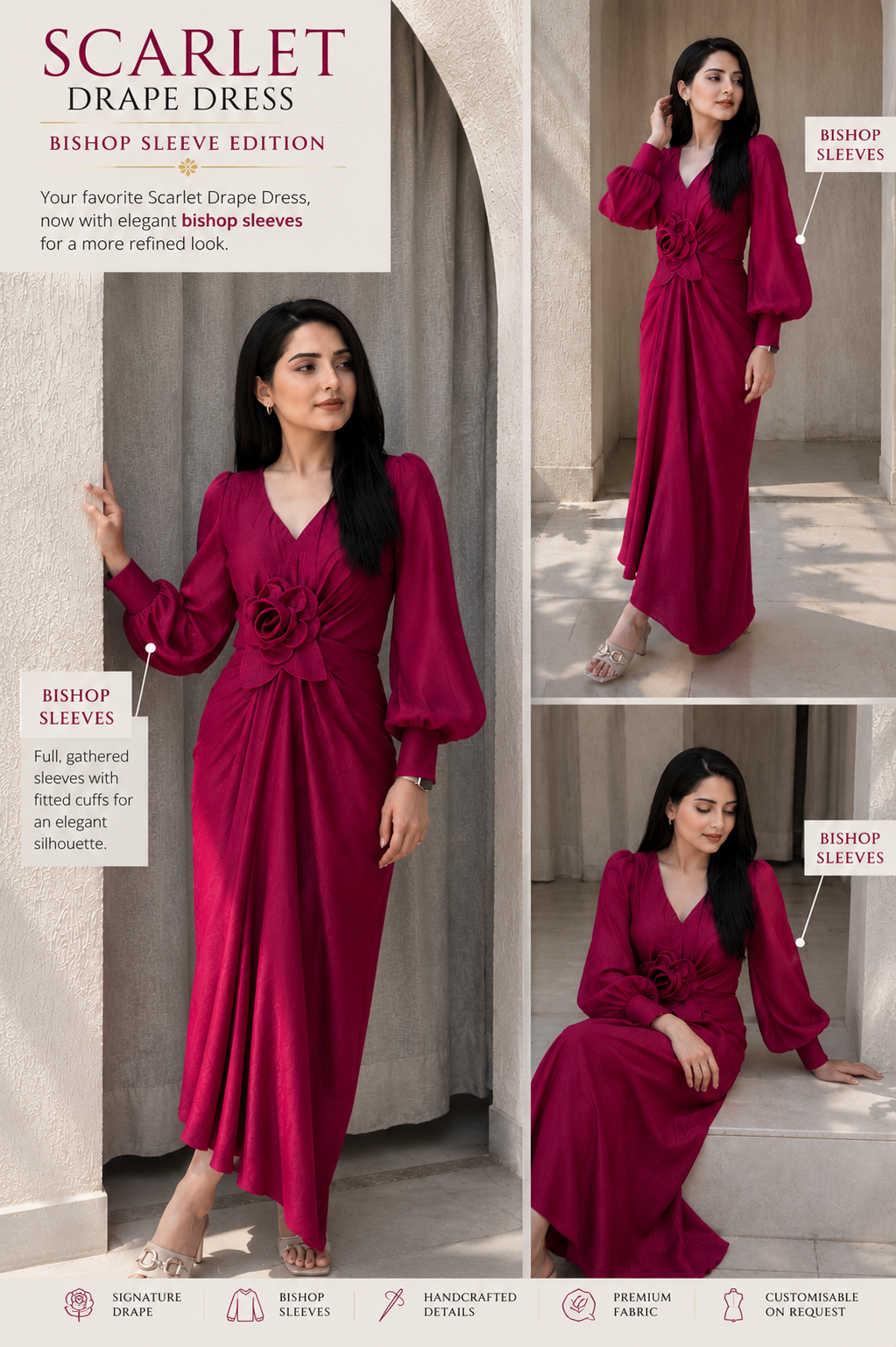 Scarlet Drape Dress