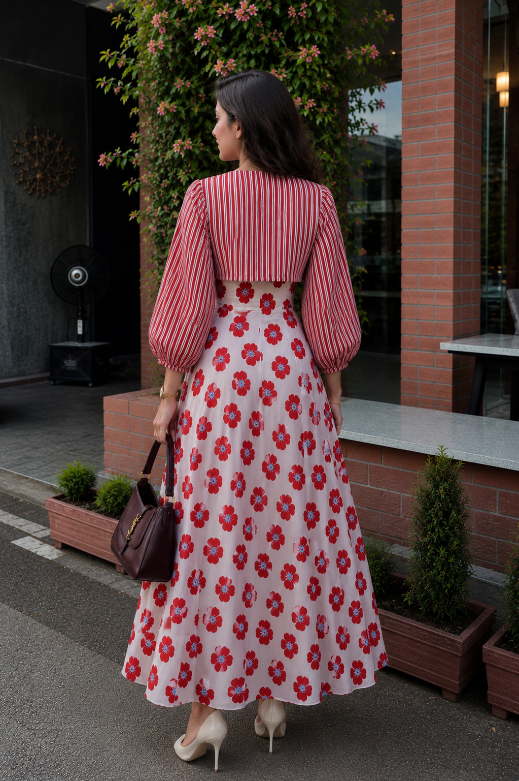Scarlet Stripe Dress Set