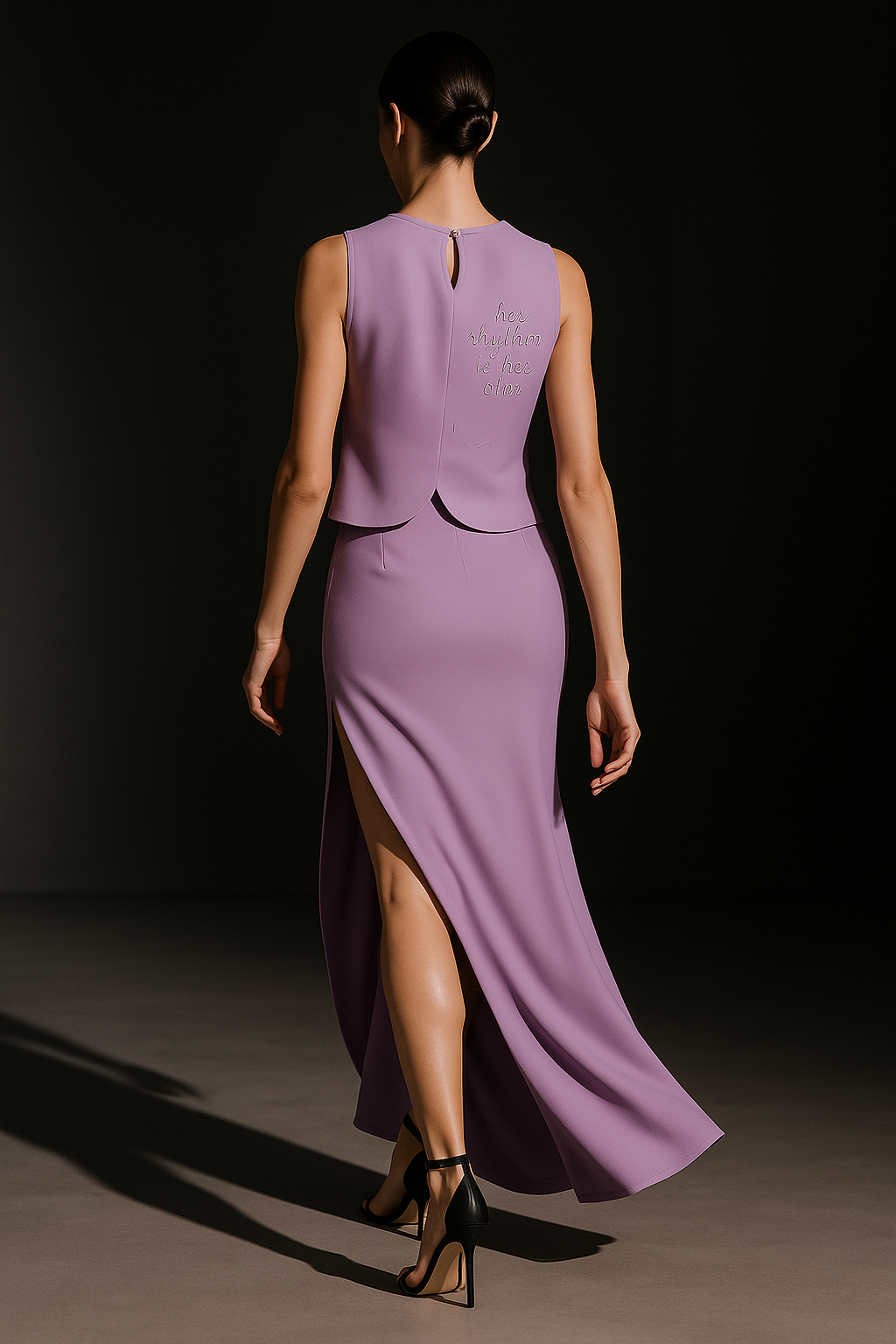 Minimal Curve Top- Skirt Set