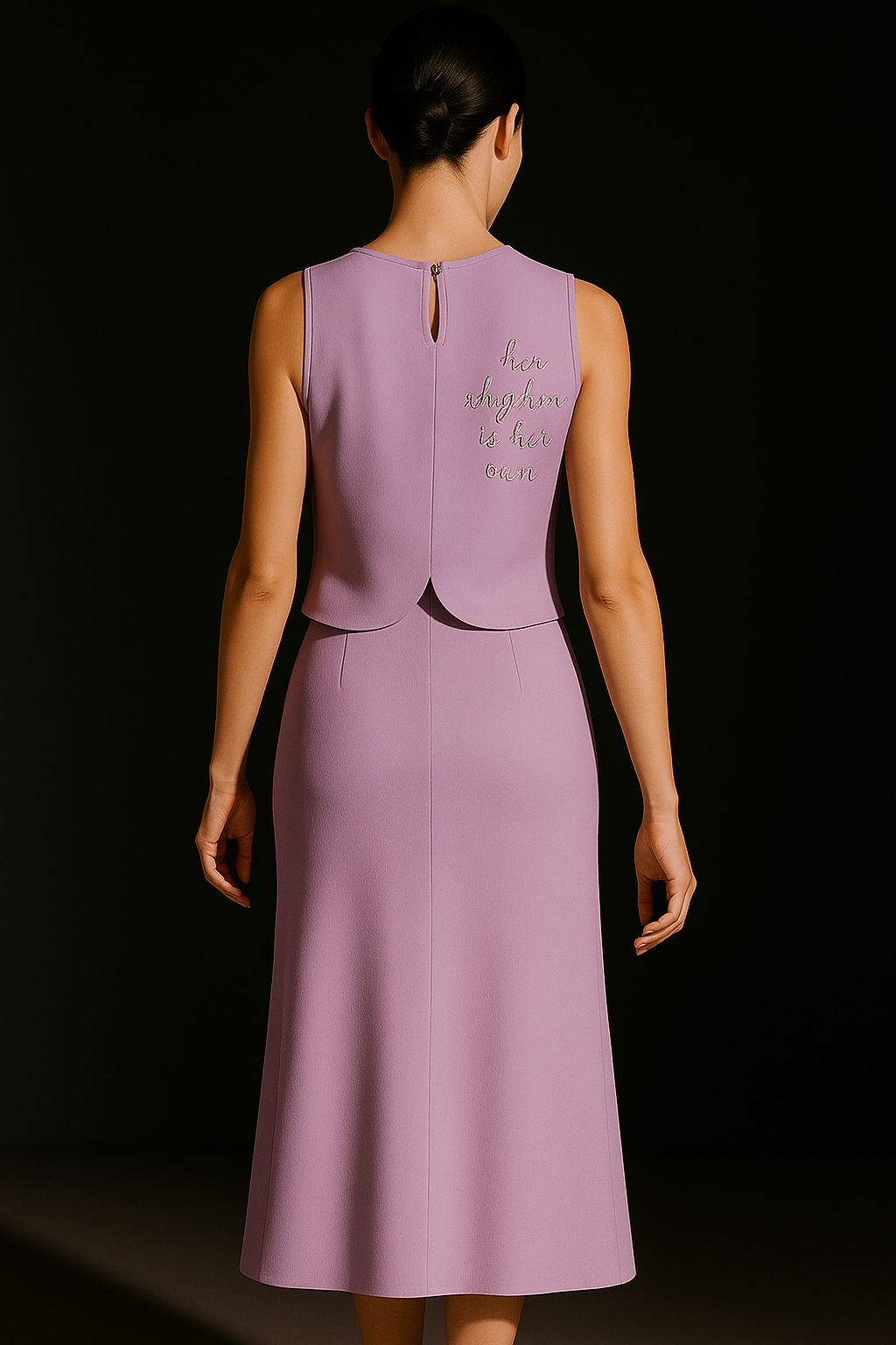 Minimal Curve Top- Skirt Set