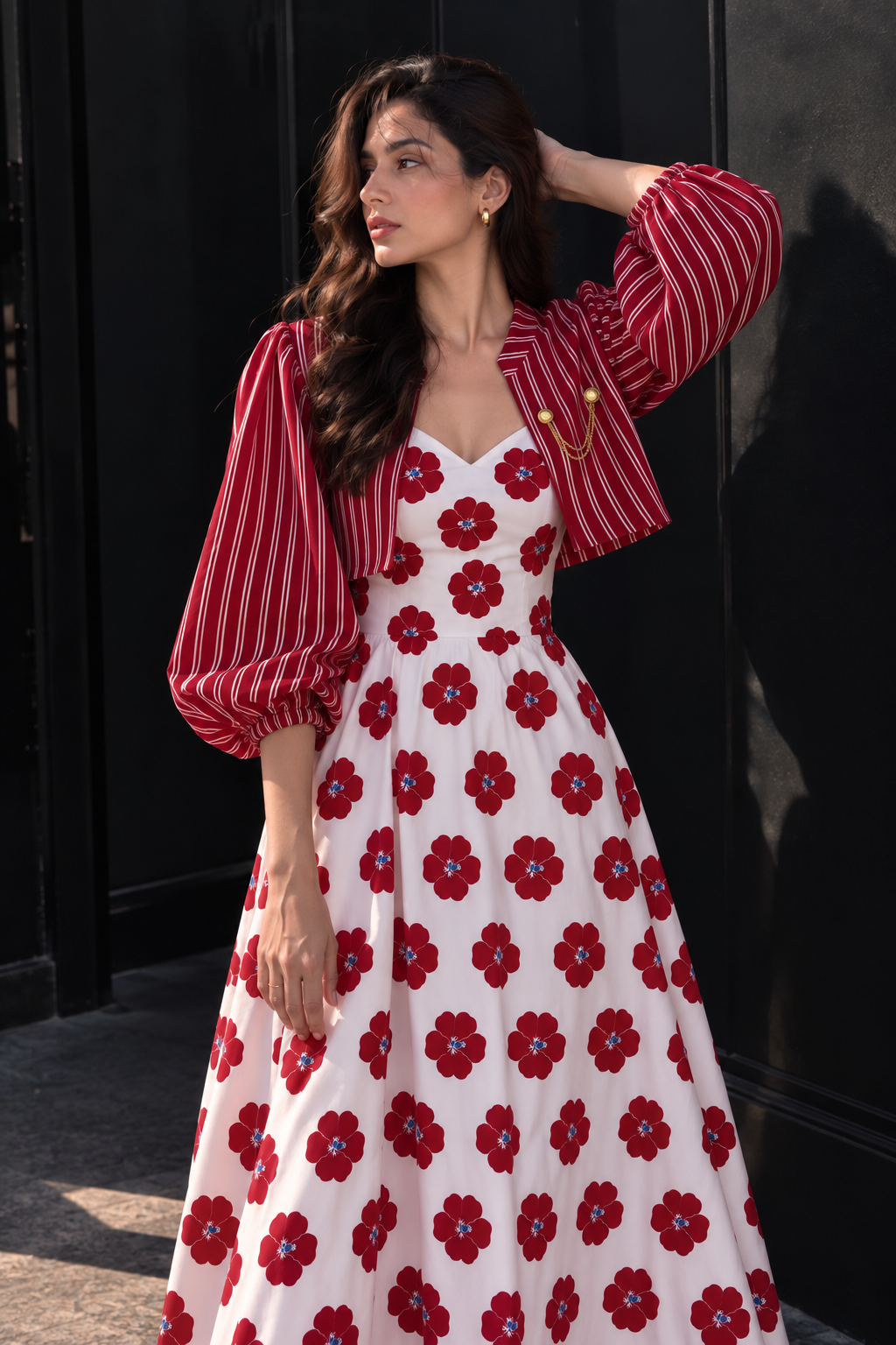 Scarlet Stripe Dress Set