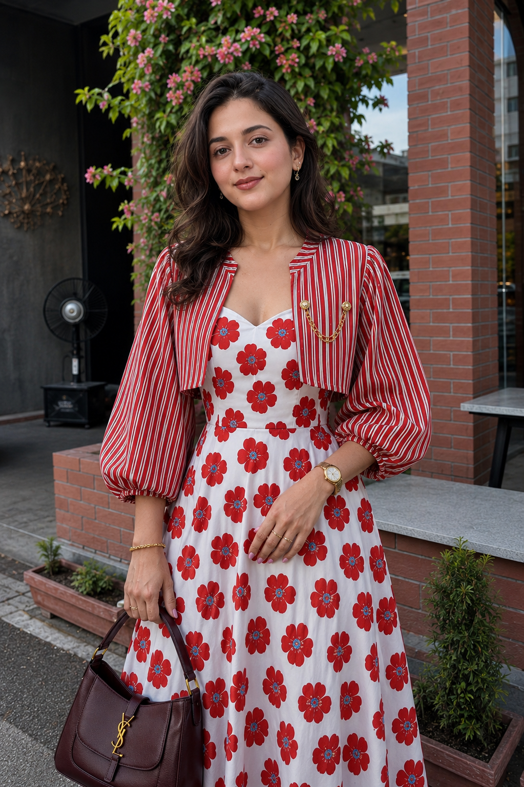 Scarlet Stripe Dress Set