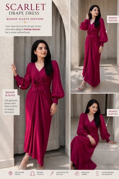 Scarlet Drape Dress