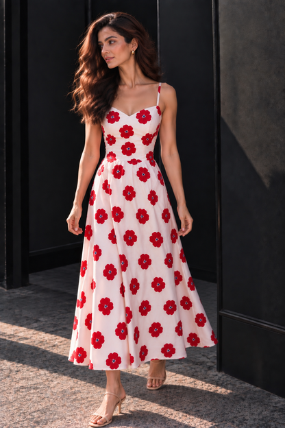 Scarlet Stripe Dress Set