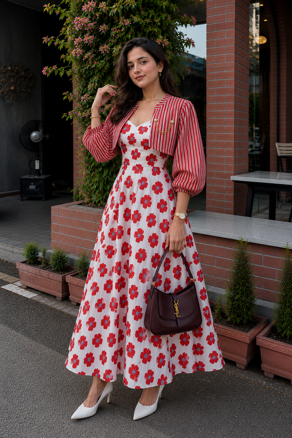 Scarlet Stripe Dress Set