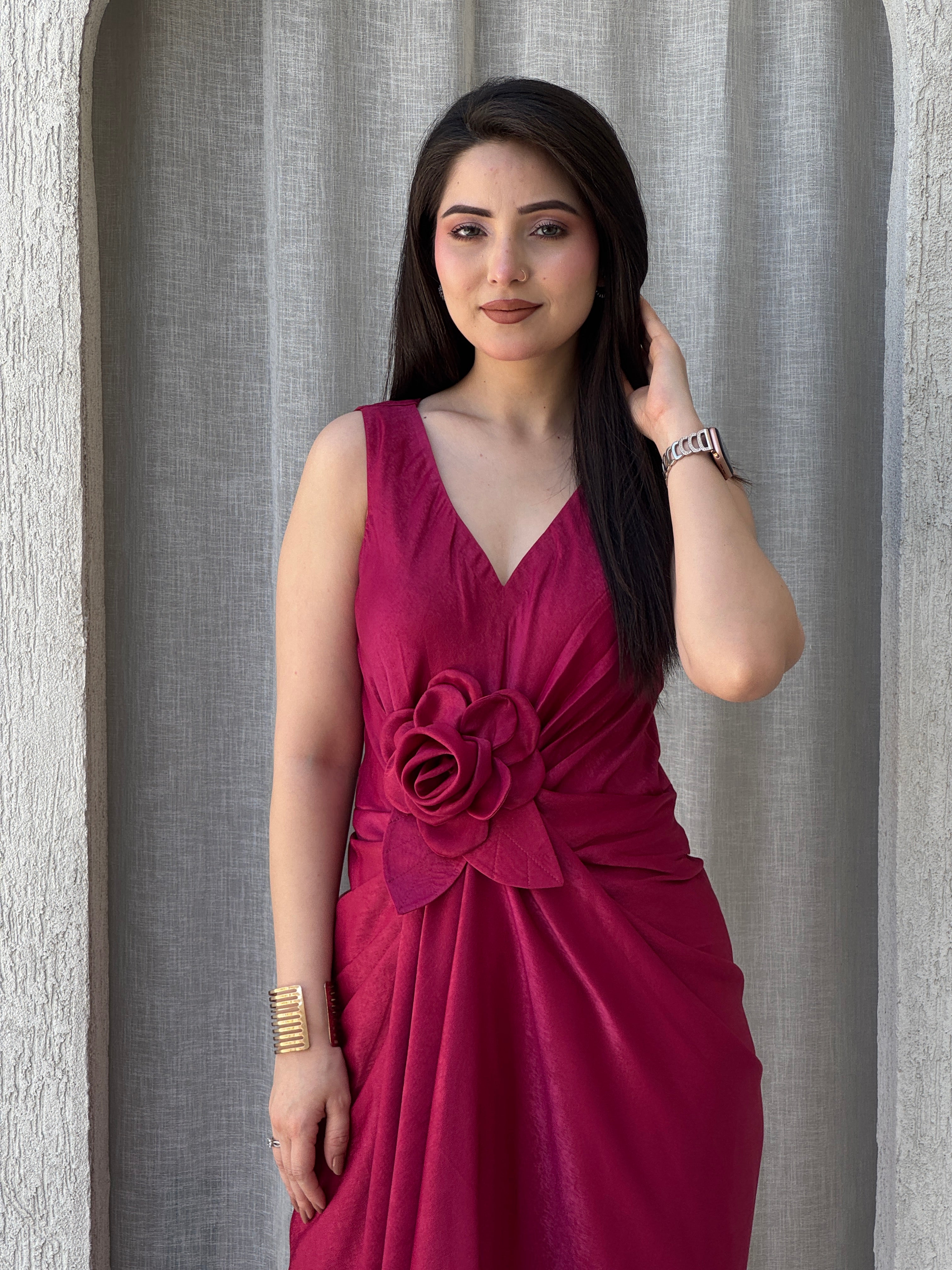 Scarlet Drape Dress