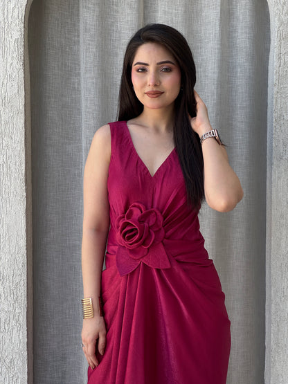 Scarlet Drape Dress