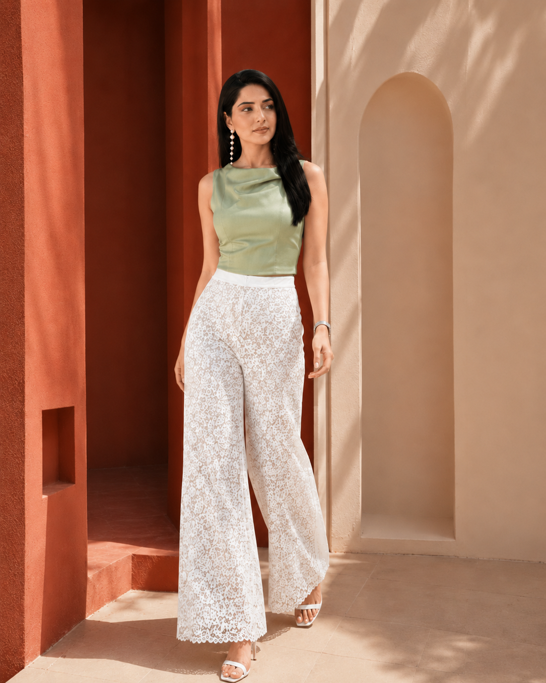 Ivory Lace Pants